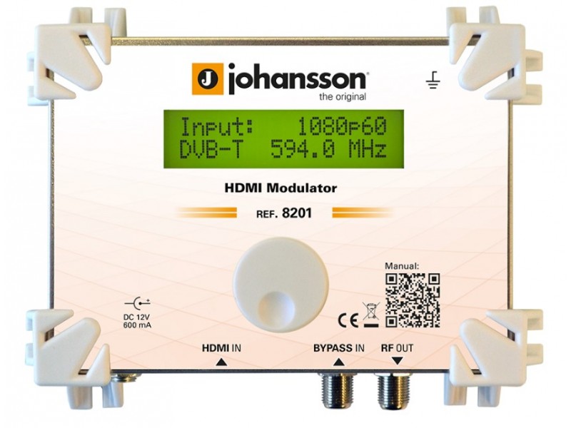 MODULADOR DIGITAL ISDB-T HDMI 1 ENT. RF X 1 SAIDA RF JOHANSSON 8201 :  Telecomunicação - Banda C e Ku : Rdl Network Soluções Ltda.