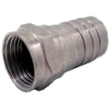 F56-324T - Conector F-macho, crimpagem hexagonal